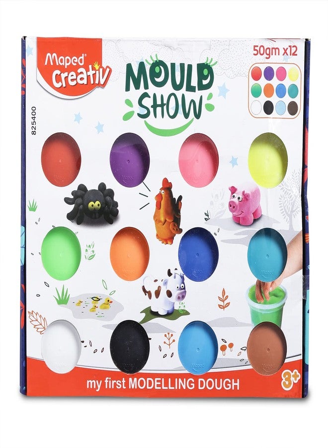 Maped Modelling Dough 50gm* 12 Shades with Tools | Dough Clay| Clay Dough | Moulding Dough | Non - Toxic Dough | Return Gifts | Bithday Gifts - Image 2